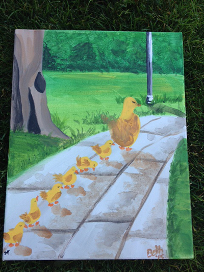 Make Way for Ducklings Painting